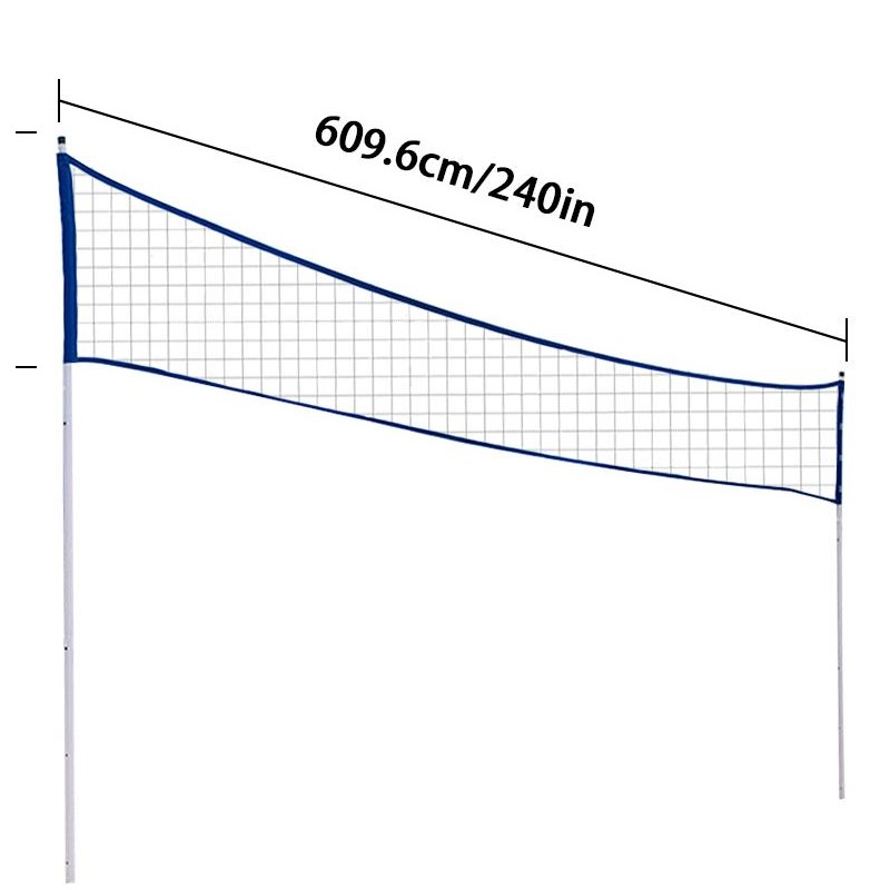 Badminton Netting - ポータブルバドミントンネットトレーニングプロフェッショナルバレーボールネットキャリーバッグ付きスポーツビーチ簡単セットアップアウトドアスポーツ用Netpromote