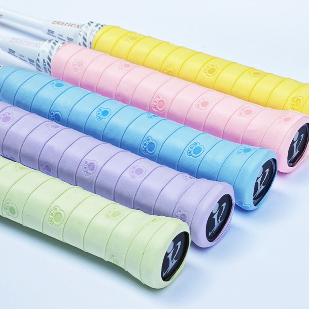 Badminton Court - 新しい猫爪バドミントンラケットハンドルグリップ滑り止めテープ巻きテニスラケットハンドグルーハンドルラップテープラケットラバーオーバーグリップ