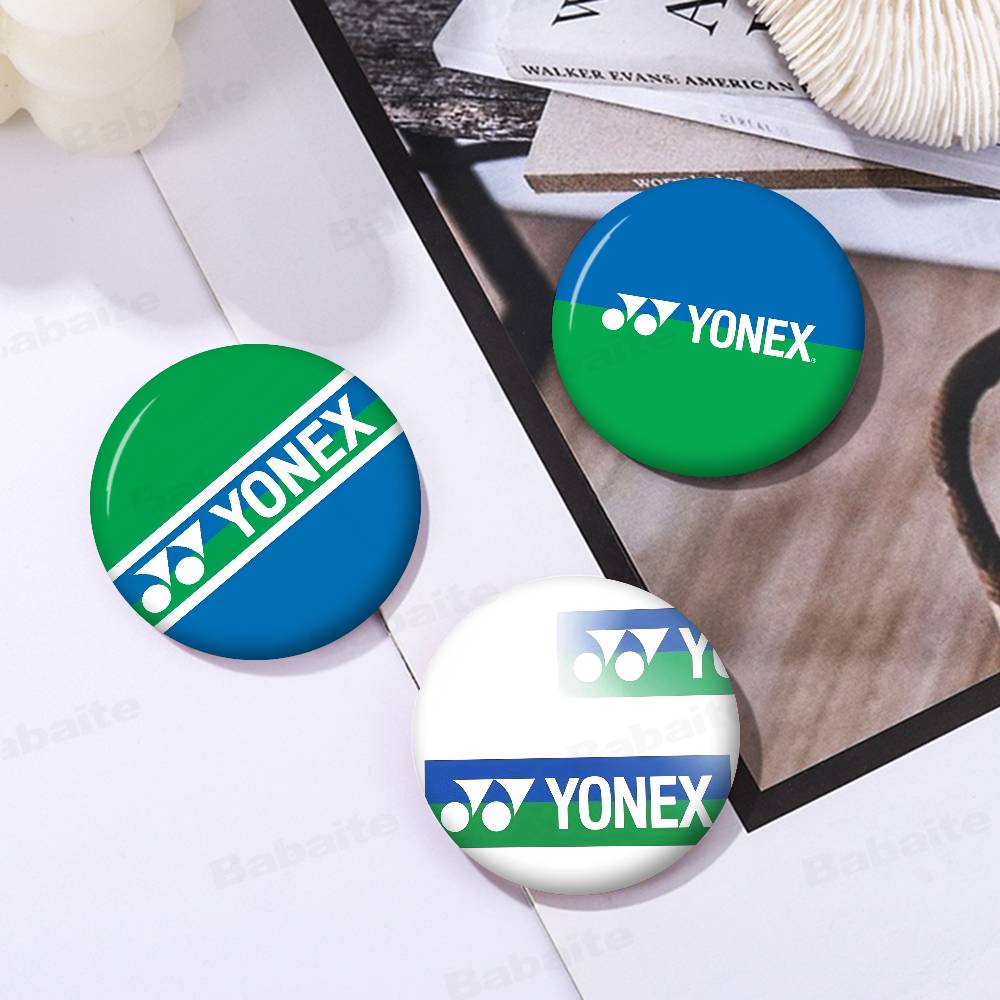 Badminton Photo - ファッションバドミントン Y-Yonex 写真ブローチ クリエイティブ ラウンドバッジ ギフト