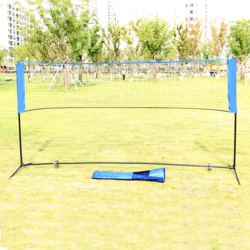 Badminton Netting - テニス、サッカーテニス、ピックルボール、子供用バレーボール用ネット-ポータブルバドミントンネットセット、ポール付きナイロン製スポーツネット、販売促進用