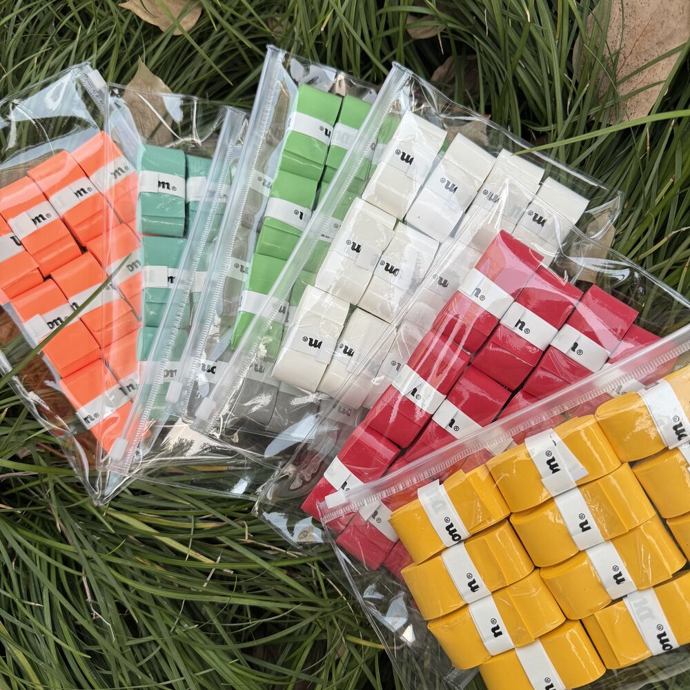 Badminton Rules - 12個入り W スティッキー感 テニスラケット オーバーグリップ 0.65MM