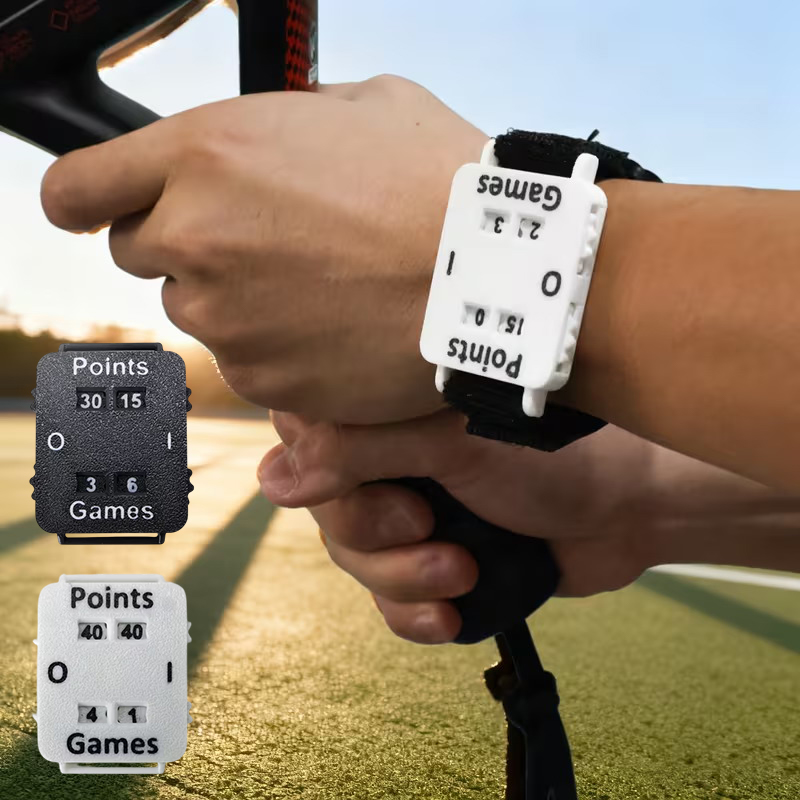 ポータブルクリケットテニスパデルスコアラーリストバンドインス - Badminton Score Counter のレビューと価格