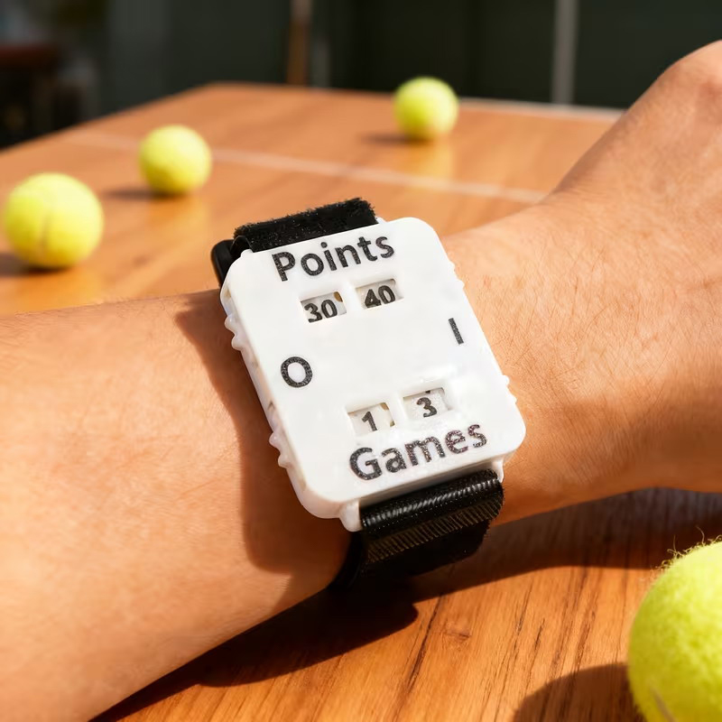ポータブルクリケットテニスパデルスコアラーリストバンドインス - Badminton Score Counter のレビューと価格