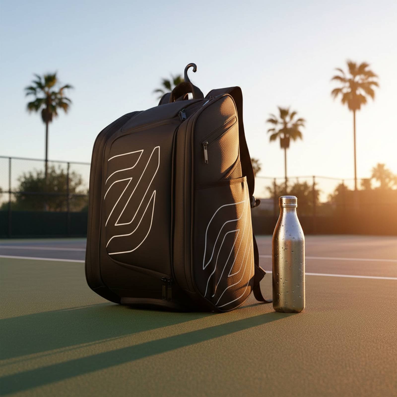 ピックルボールバックパック サイドポケット付き テニスバック - Badminton Court のレビューと価格