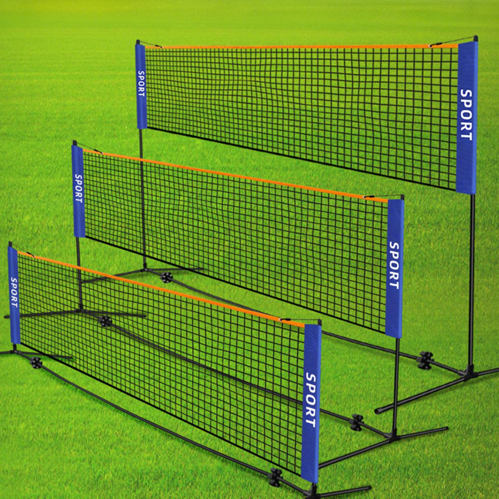 バドミントンネット高さ調節可能キッズバレーボールネットメッシ - Badminton Netting のレビューと価格