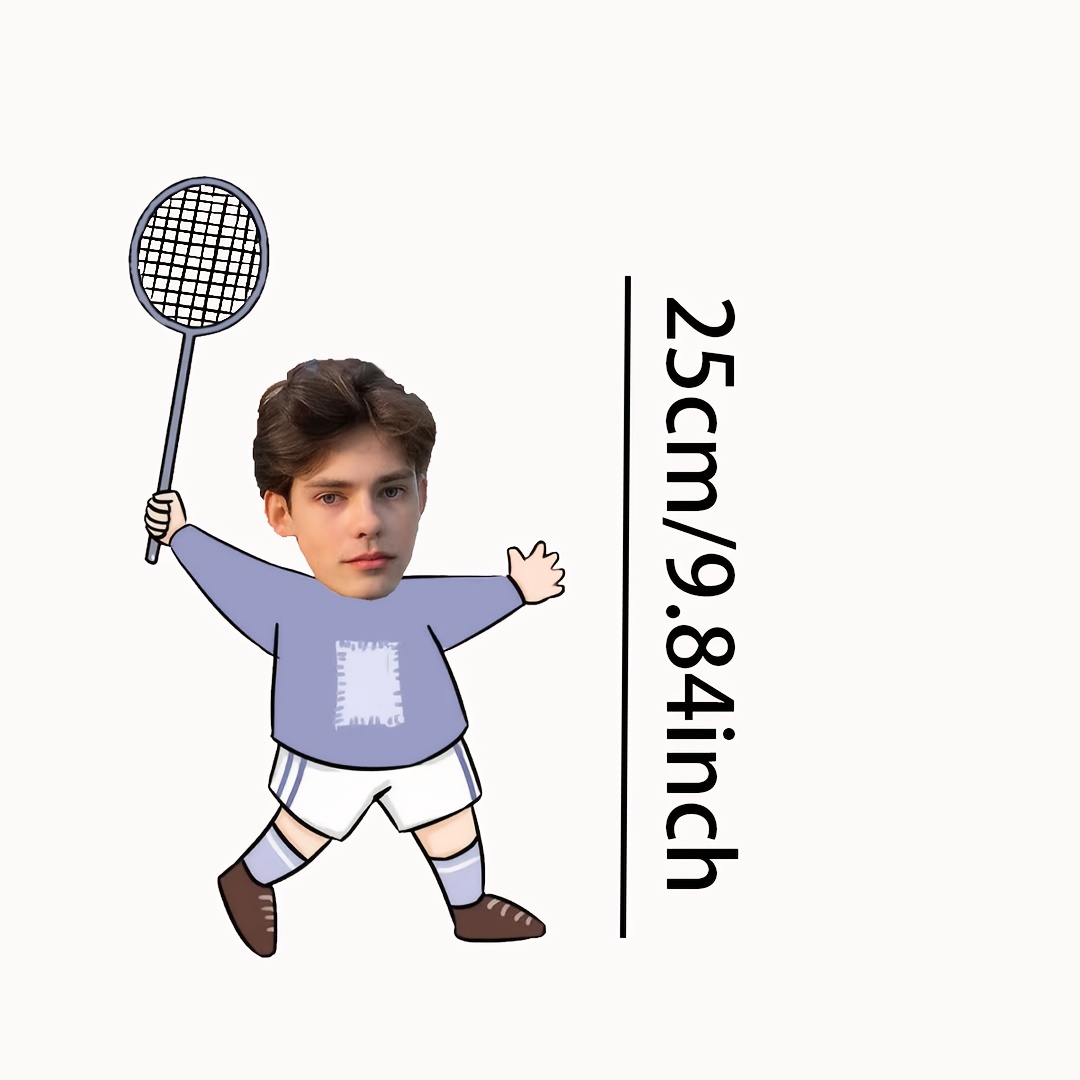 ユニークなギフト：バドミントン型のパーソナライズされたカスタ - Badminton Photo のレビューと価格