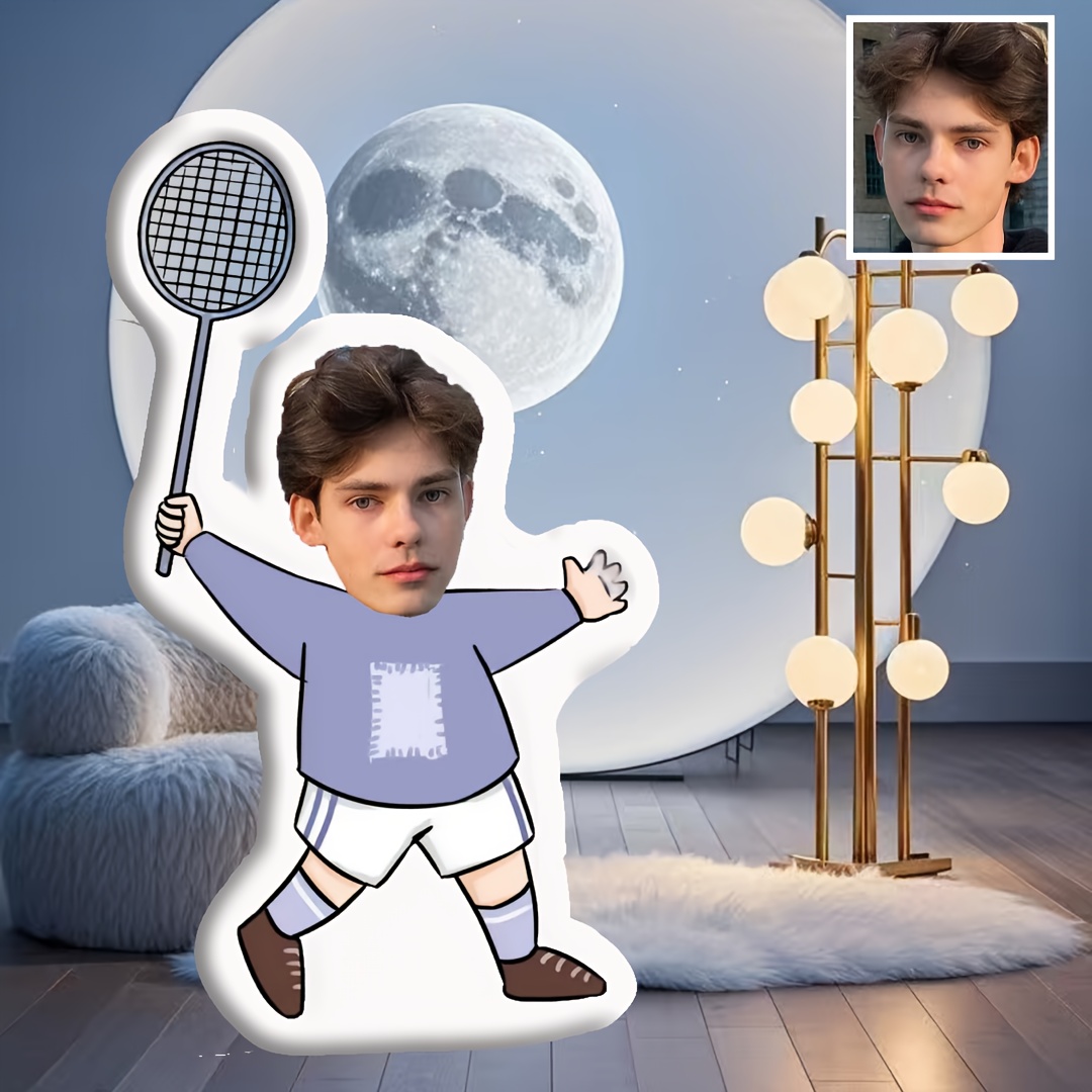 ユニークなギフト：バドミントン型のパーソナライズされたカスタ - Badminton Photo のレビューと価格